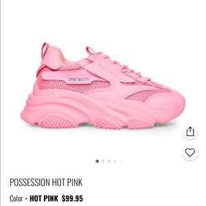 Steve Madden Pink Possession sneakers (also have lime green if interested)
